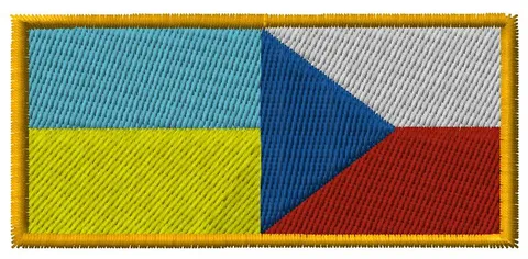 Шеврон прапору УКРАЇНИ - ЧЕХІЇ