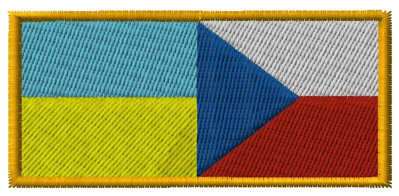 Шеврон прапору УКРАЇНИ - ЧЕХІЇ